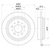 Тормозной диск PAGID 54029 98200 0886 0 1 Volvo S70 1 (874) Седан 2.4 AWD 165 л.с. 1998 – 1999 98200 0886