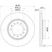 Тормозной диск PAGID 54129 Mitsubishi Delica 98200 1129 98200 1129 0 1