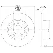 Тормозной диск PAGID Kia Enterprise (HC) 1 Седан 98200 1149 98200 1149 0 1 54149