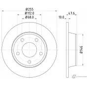 Тормозной диск PAGID 98200 1173 0 1 54173 Audi A6 (C5) 2 Универсал 3.0 Quattro 223 л.с. 2001 – 2004 98200 1173