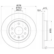 Тормозной диск PAGID 98200 1185 0 1 98200 1185 54185 Saab 9-3 (YS3F) 2 Кабриолет 1.8 i 122 л.с. 2004 – 2015