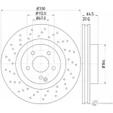 Тормозной диск PAGID Mercedes E-Class (W211) 3 Седан 5.0 E 500 (2170) 292 л.с. 2002 – 2005 98200 1202 54202 98200 1202 0 1