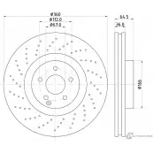 Тормозной диск PAGID Mercedes SL-Class (R230) 2 Кабриолет 5.5 55 AMG Kompressor (2374) 500 л.с. 2002 – 2012 54203HC 98200 1203 98200 1203 0 1