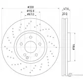 Тормозной диск PAGID 98200 1241 0 1 54241 98200 1241 Mercedes E-Class (S211) 3 Универсал 3.5 4 matic 279 л.с. 2004 – 2006