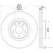 Тормозной диск PAGID 98200 1323 0 1 54323 98200 1323 Audi A8 (D3) 2 Седан 2.8 Fsi 231 л.с. 2009 – 2010