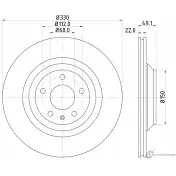 Тормозной диск PAGID 54326 98200 1326 0 1 Audi A6 (C6) 3 Универсал 3.0 Tdi 232 л.с. 2006 – 2011 98200 1326