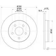 Тормозной диск PAGID 54338 98200 1338 Ford Focus 2 Хэтчбек 2.0 GLx Flex 140 л.с. 2005 – 2008 YNP7FJ