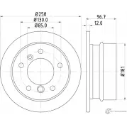 Тормозной диск PAGID 54375 Mercedes G-Class (W463) 2 Внедорожник 5.0 G 500 292 л.с. 2004 – 2005 L0POT 98200 1375