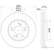 Тормозной диск PAGID Acura ZDX 1 (YB) Кроссовер 3.7 AWD 309 л.с. 2011 – наст. время 2YXZ7 LV0N6 XY 54387