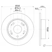 Тормозной диск PAGID 98200 1446 Honda Accord 7 (CL, CN) Седан 2.0 R 218 л.с. 2003 – 2008 R5S4P 54446