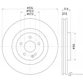 Тормозной диск PAGID 98200 1517 0 1 Mercedes SL-Class (R129) 1 1989 – 2002 98200 1517 54517