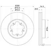 Тормозной диск PAGID 54518 06E0A6 98200 1518 Ford Transit 7 (FD) Автобус 2.2 TDCi 115 л.с. 2008 – 2014