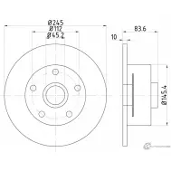 Тормозной диск PAGID 54543 98200 1543 9VRQKG Audi A4 (B5) 1 Седан 1.8 T 170 л.с. 2000 – 2000