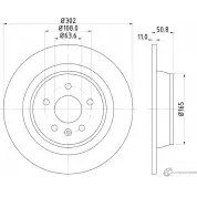 Тормозной диск PAGID 54593 98200 1593 Ford Mondeo 4 (CA2, BA7) Седан 2.2 TDCi 200 л.с. 2010 – 2015 98200 1593 0 1