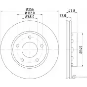 Тормозной диск PAGID Audi A4 (B5) 1 Седан 1.8 T Quattro 170 л.с. 1999 – 2001 98200 1742 98200 1742 0 1 54742