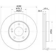 Тормозной диск PAGID 98200 1790 54790 Nissan Maxima (A32) 4 Седан 3.0 214 л.с. 1995 – 2000 98200 1790 0 1