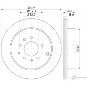 Тормозной диск PAGID 98200 1809 0 1 98200 1809 54809 Mazda CX-7 (ER) 1 Кроссовер 2.3 MZR DISI Turbo 243 л.с. 2007 – 2012