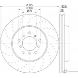 Тормозной диск PAGID 98200 1832 Bmw 3 (E46) 4 Купе 3.2 M3 360 л.с. 2003 – 2006 54832 98200 1832 0 1