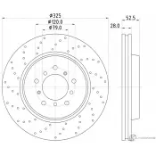 Тормозной диск PAGID Bmw 3 (E46) 4 Купе 3.2 M3 360 л.с. 2003 – 2006 54833 98200 1833 0 1 98200 1833