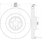 Тормозной диск PAGID 54842 Audi A8 (D3) 2 Седан 5.2 S8 Quattro 441 л.с. 2006 – 2010 98200 1842 0 1 98200 1842