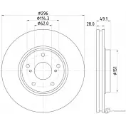 Тормозной диск PAGID 54854 98200 1854 98200 1854 0 1 Lexus RX (XU10) 1 1998 – 2003