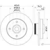 Тормозной диск PAGID Citroen C4 2 (B7, PF2) Хэтчбек 1.6 110 л.с. 2010 – наст. время 54941 98200 1941 FJ47KA