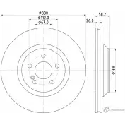 Тормозной диск PAGID 98200 1979 0 1 Mercedes S-Class (W221) 3 Седан 5.5 S 600 (2276) 517 л.с. 2005 – 2013 98200 1979 54979