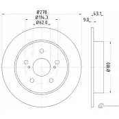 Тормозной диск PAGID NMSM1B 55223 Suzuki SX4 (EY, GY) 1 Хэтчбек 2.0 (RW415. RW416. RW420) 152 л.с. 2010 – 2024 98200 2223 0 1