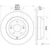 Тормозной диск PAGID Kia Sorento (XM) 2 Кроссовер 2.0 CRDi 184 л.с. 2009 – 2015 98200 2234 0 1 55234 98200 2234