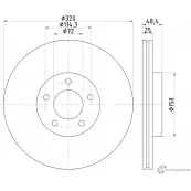 Тормозной диск PAGID 98200 2235 55235 98200 2235 0 1 Mazda 3 (BL) 2 Хэтчбек 2.5 170 л.с. 2009 – 2013