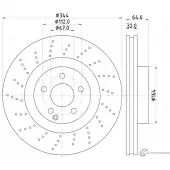 Тормозной диск PAGID 98200 2246 0 1 Mercedes E-Class (A207) 4 Кабриолет 4.7 E 550 407 л.с. 2011 – 2024 55246 98200 2246