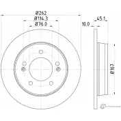 Тормозной диск PAGID Hyundai Elantra (MD, UD) 5 Седан 1.6 140 л.с. 2011 – 2015 98200 2400 0 1 55400 98200 2400