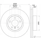 Тормозной диск PAGID Bmw X3 (F25) 2 Кроссовер 3.0 xDrive 28 i 243 л.с. 2011 – 2012 55571 98200 2571 98200 2571 0 1