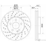 Тормозной диск PAGID Mercedes A-Class (W176) 3 Хэтчбек 1.6 A 160 (1741) 102 л.с. 2015 – 2024 98200 2575 0 1 55575 98200 2575