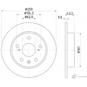 Тормозной диск PAGID Suzuki Vitara (LY) 4 Кроссовер 1.4 T AllGrip (APK 414) 140 л.с. 2015 – 2024 98200 2684 98200 2684 0 1 55684