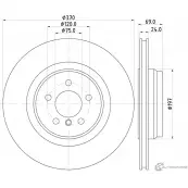 Тормозной диск PAGID 55700 Bmw 7 (F01, F02, F03, F04) 5 Седан 4.4 750 i xDrive 450 л.с. 2012 – 2015 98200 2700 0 1 98200 2700