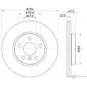 Тормозной диск PAGID Mini Countryman (F60) 2 Хэтчбек 1.5 One D 116 л.с. 2017 – наст. время 55731 98200 2731 0 1 98200 2731