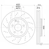 Тормозной диск PAGID 98200 2777 98200 2777 0 1 55777 Mercedes CLS (X218) 2 Универсал 2.1 CLS 220 BlueTEC / d (2101) 163 л.с. 2014 – 2025