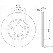 Тормозной диск PAGID 98200 2778 0 1 Mini Countryman (R60) 1 Хэтчбек 1.6 Cooper 120 л.с. 2010 – 2016 55778 98200 2778