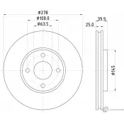 Тормозной диск PAGID 55790 Ford EcoSport 2 (CWB, CR1) Кроссовер 1.5 Duratec Ti VCT 110 л.с. 2013 – 2024 98200 2790 98200 2790 0 1