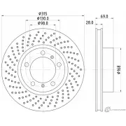 Тормозной диск PAGID 55799 98200 2799 Porsche Cayman 98200 2799 0 1
