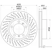 Тормозной диск PAGID 98200 2800 98200 2800 0 1 55800 Porsche Cayman