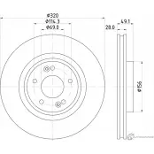 Тормозной диск PAGID Kia Sorento (XM) 2 Кроссовер 3.3 GDI 4WD 294 л.с. 2013 – наст. время 98200 2818 55818 98200 2818 0 1