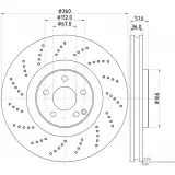 Тормозной диск PAGID 55839HC 98200 2839 0 1 Mercedes CLS (C218) 2 Купе 4.7 CLS 550 4 matic 435 л.с. 2011 – 2025 0Y42R