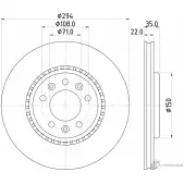 Тормозной диск PAGID 1193389376 98200 2871 0 1 PRO PB1F8Z 55871