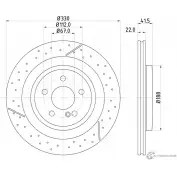 Тормозной диск PAGID B7VVH 55906HC 98200 2906 0 1 Mercedes A-Class (W176) 3 Хэтчбек 2.0 A 45 AMG 4 matic (1752) 360 л.с. 2013 – 2015