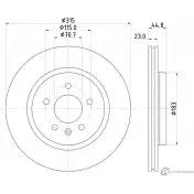 Тормозной диск PAGID LW 76V 56056 1437030257 I2ZMBW