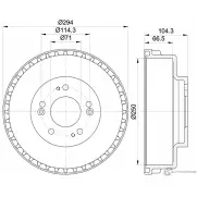 Тормозной барабан PAGID 98100 0316 98100 0316 0 1 Kia Carnival (GQ) 2 Минивэн 2.5 V6 150 л.с. 2006 – 2007 61316