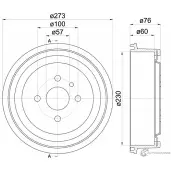 Тормозной барабан PAGID Opel Combo 62404 98100 0037 0 1 98100 0037