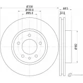 Тормозной диск PAGID 65115 98200 1215 98200 1215 0 1 Volkswagen Touareg (7LA, 7L6, 7L7) 1 Внедорожник 4.2 FSI 314 л.с. 2007 – 2009